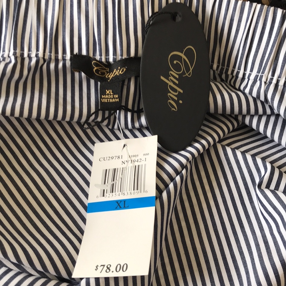NEW Cupio Striped Off Shoulder Top NWT Size XL - Picture 4 of 4